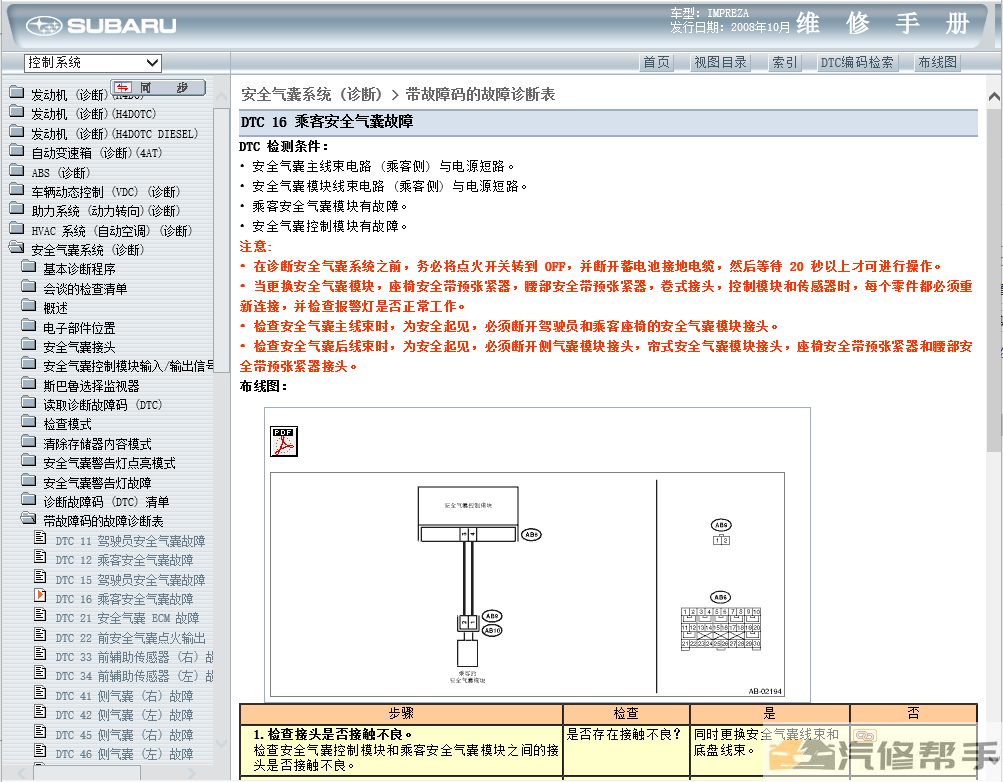 2009年款斯巴魯十代翼豹原廠維修手冊(cè)電路圖線路圖資料下載含發(fā)動(dòng)機(jī)變速箱正時(shí)