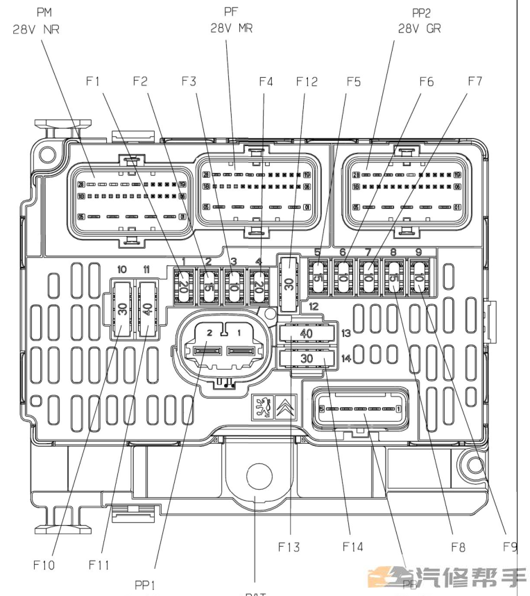 2009年款雪鐵龍2.0L AT世嘉原廠電路圖線路圖資料下載