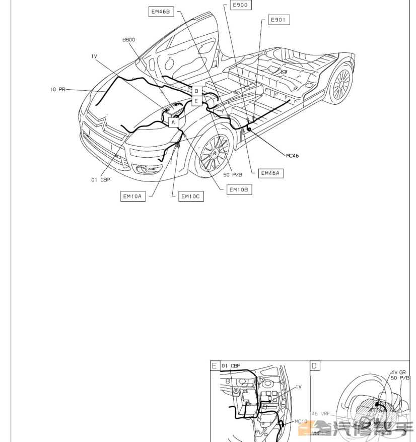 2009年款雪鐵龍2.0L AT世嘉原廠電路圖線路圖資料下載