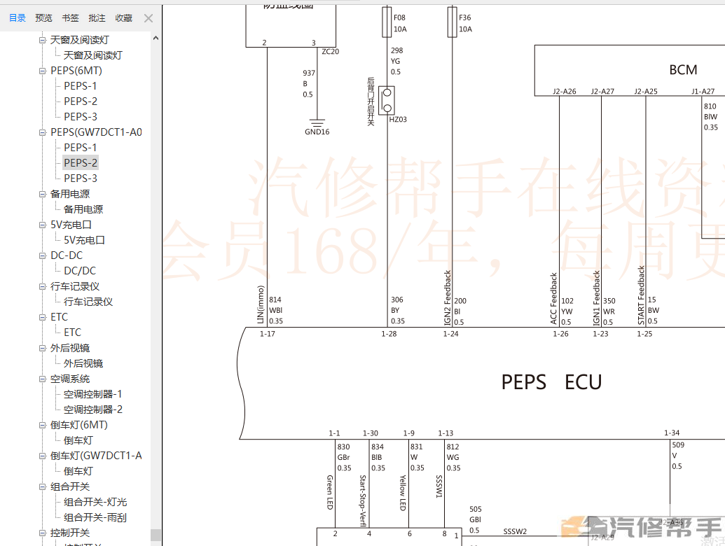 2021年哈弗M6 PLUS維修手冊(cè)電路圖線路圖資料下載