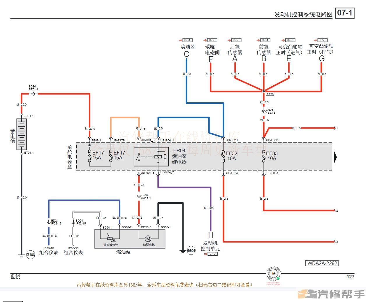 2019-2020年廣汽本田世銳原廠維修手冊電路圖線路接線圖資料下載